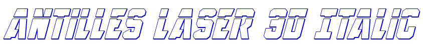 Antilles Laser 3D Italic 字体